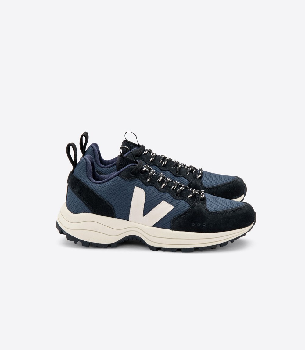 Veja Trainers Mens Black - Venturi Alveomesh Nautico Pierre - WSOQ-62104